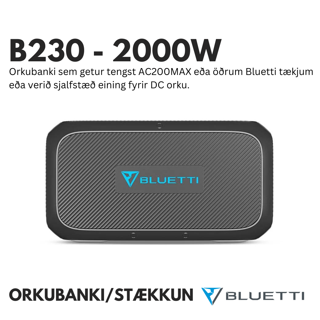 BLUETTI B230 ORKUBANKI - STÆKKUN