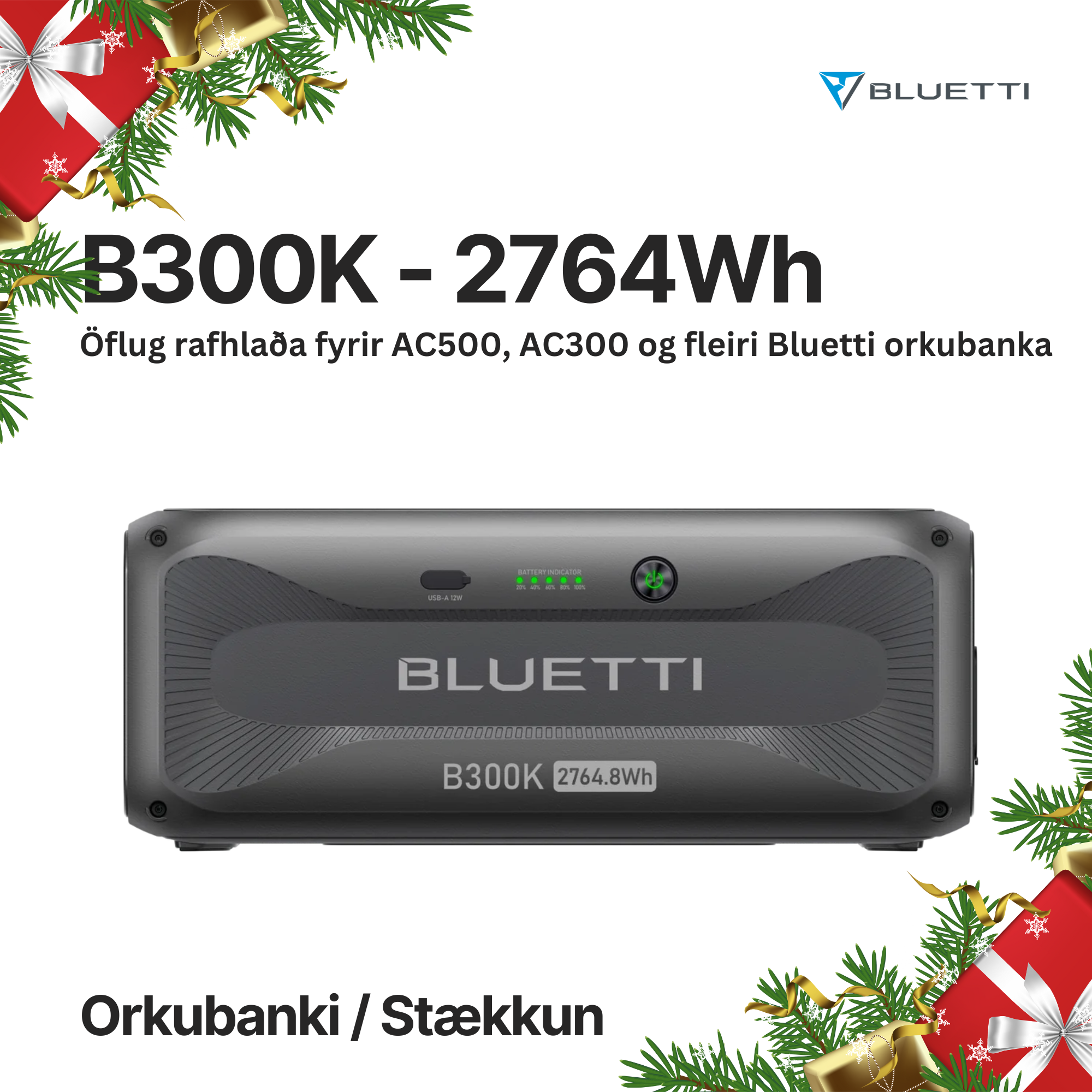 BLUETTI B300K RAFHLAÐA - STÆKKUN