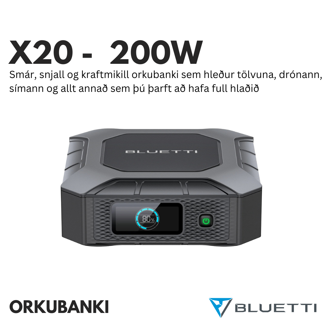 BLUETTI X20 ORKUBANKI - 200W - 1.843Wh